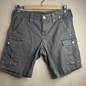 True Religion Women’s Jenna Cargo Pockets Shorts size 26 style WAZM29G17.